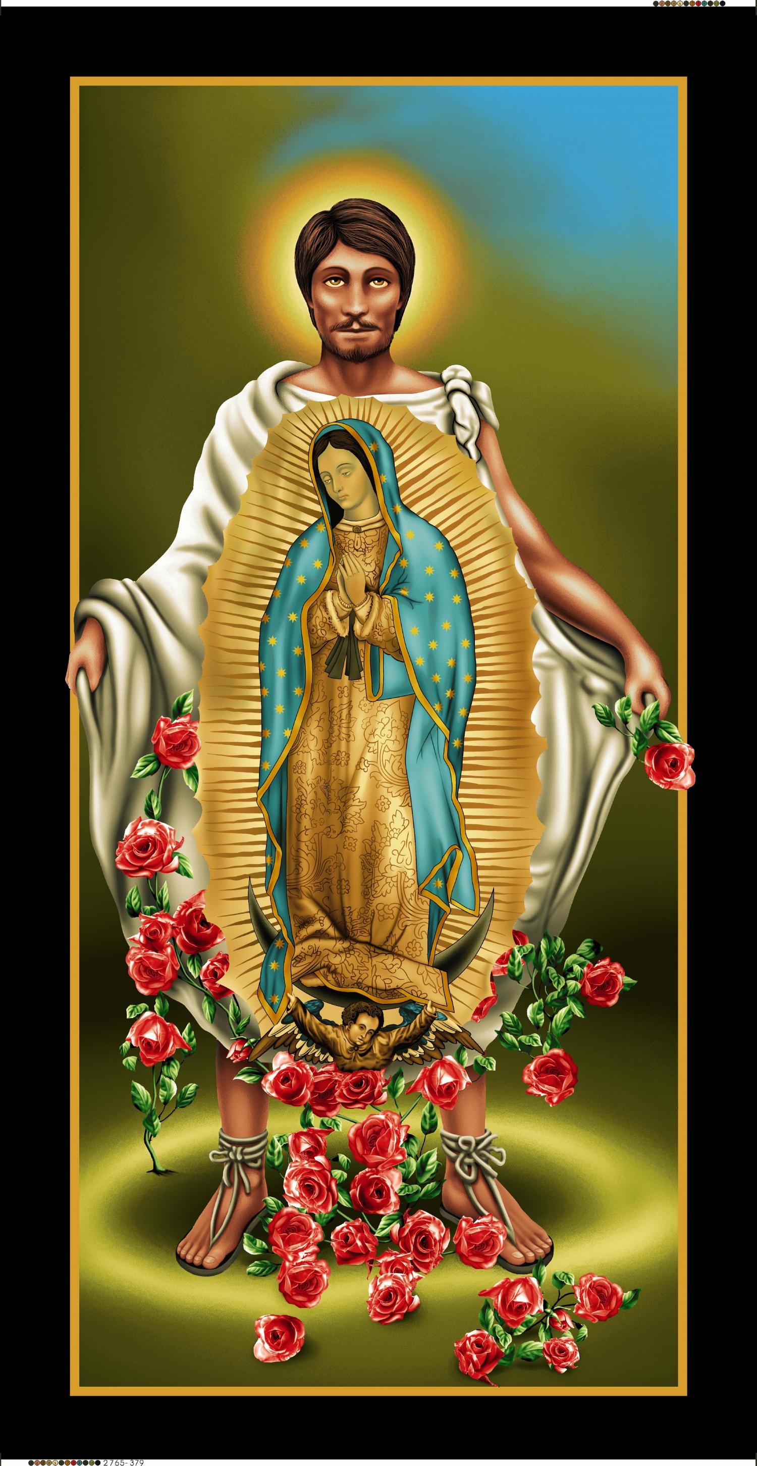 Virgen de Guadalupe Juan Diego Beach Towel